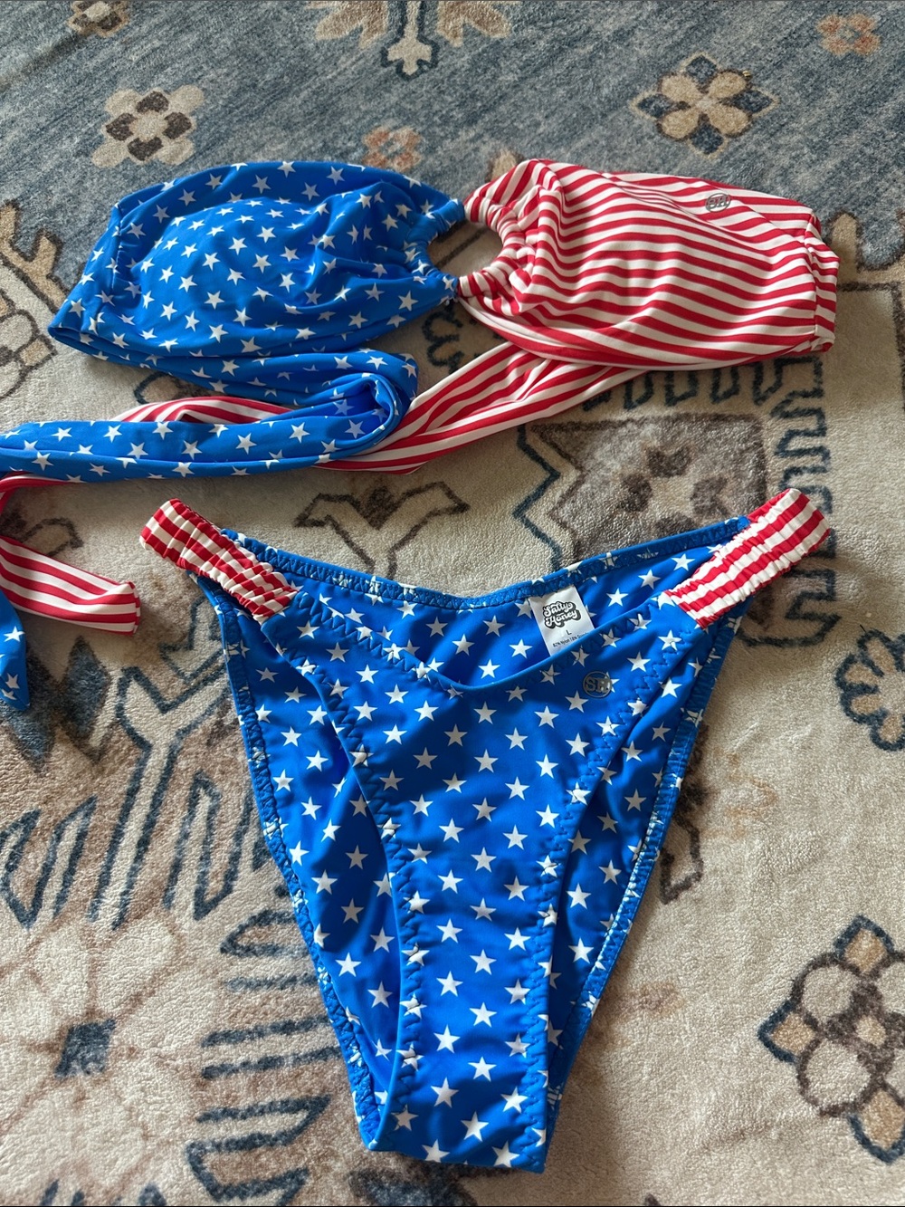 Patriotic Blue Star Women's Bikini - Two-Piece Swim Set